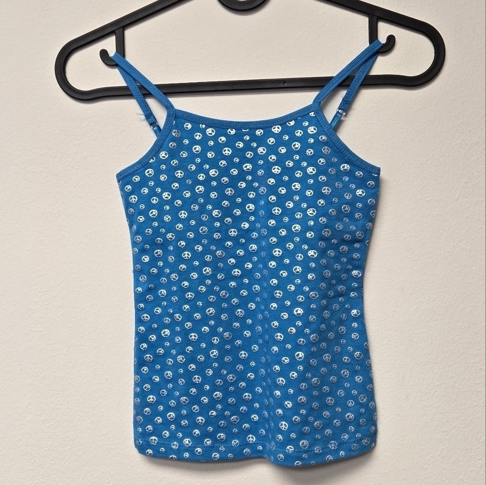 BCG Peace Cami Tank Top Blue XS